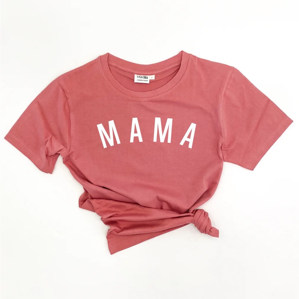 Mama graphic marled maroon tshirt small shop made